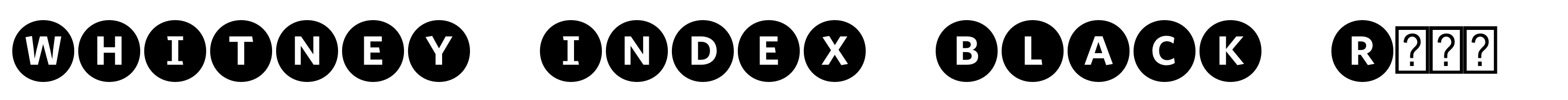 Whitney Index Black Round Bold